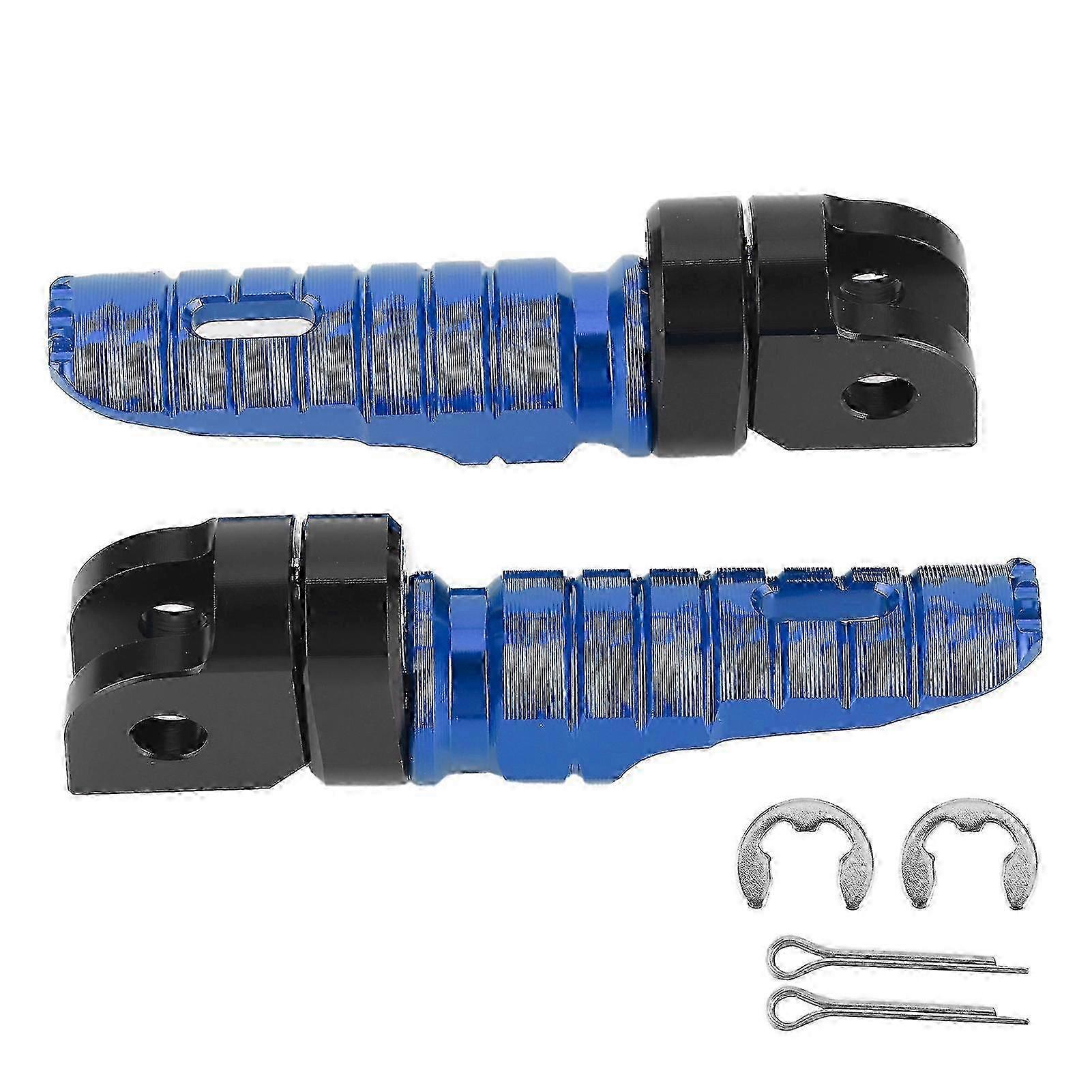 Pair of Front Foot Pegs Pedals Motorcycle Modification Fit for Honda CB125R CB300R CB1300SF CB600FBlue
