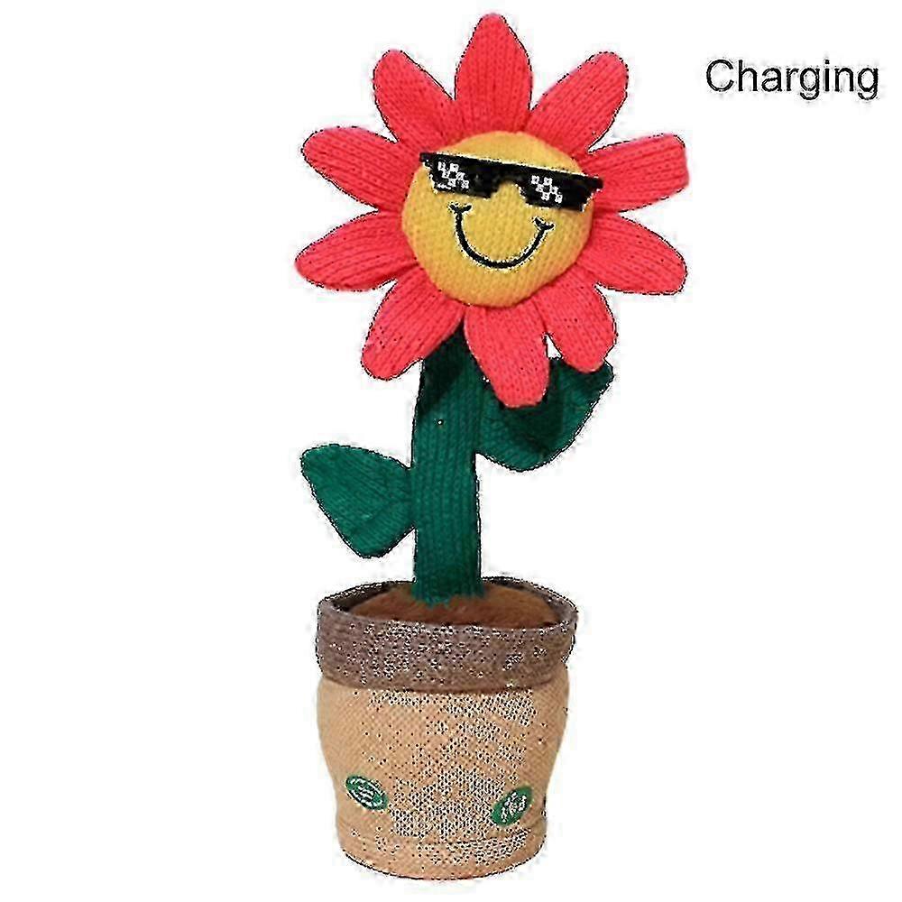 Electric Dancing Sunflower Plush Toy with Singing and Twisting Feature: Perfect for Kids