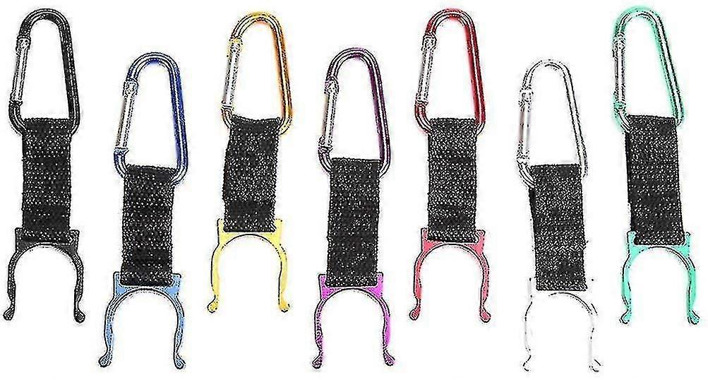 10db vizespalack-csíptető függő palackcsat klip hordozható vizes palack gyűrűtartó kulcskarika öv (véletlenszerű szín) Shiyi