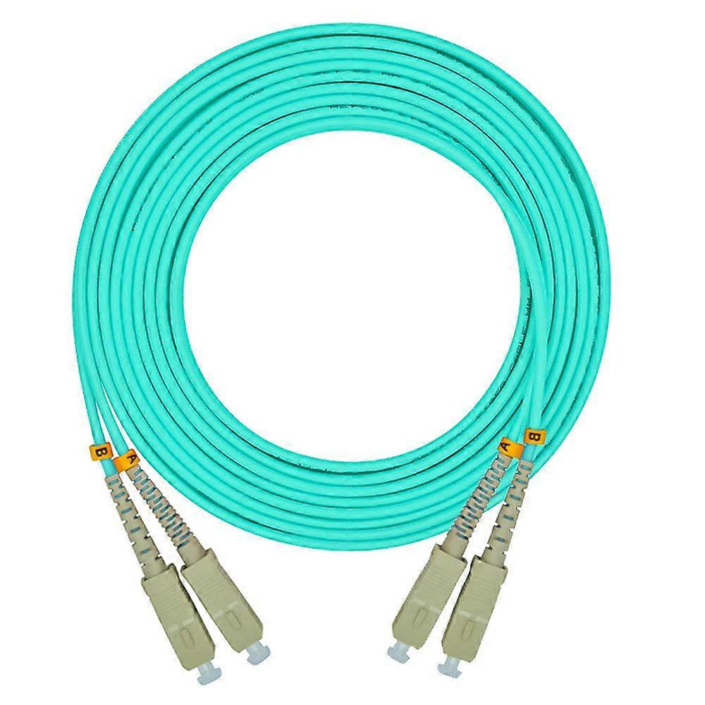 SC to SC Duplex OM3 10G Multimode Fiber Optic Cable Jumper Patch Cord 2m/6.6ft 50/125um SCSC