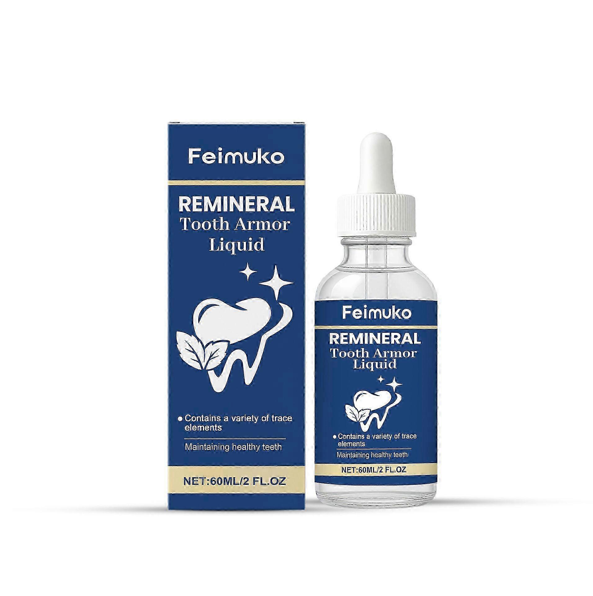 Reminéralisation des dents, Solution liquide Advanced Tooth Armor, Solution curative pour les caries, Complexe de nano-hydroxyapatite, Gouttes de blanchiment et de reminéralisation des dents, E