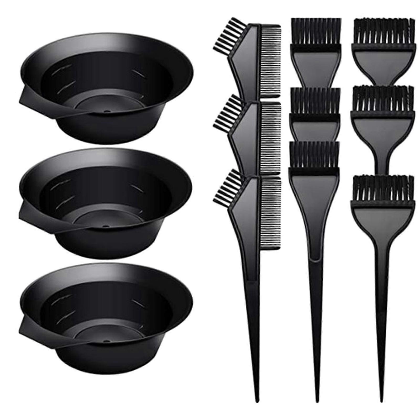12Piece Reusable Hair Coloring Tool Accessories Durability Plastic Brushes Combs For Precise Color Coverage Application Multicolor