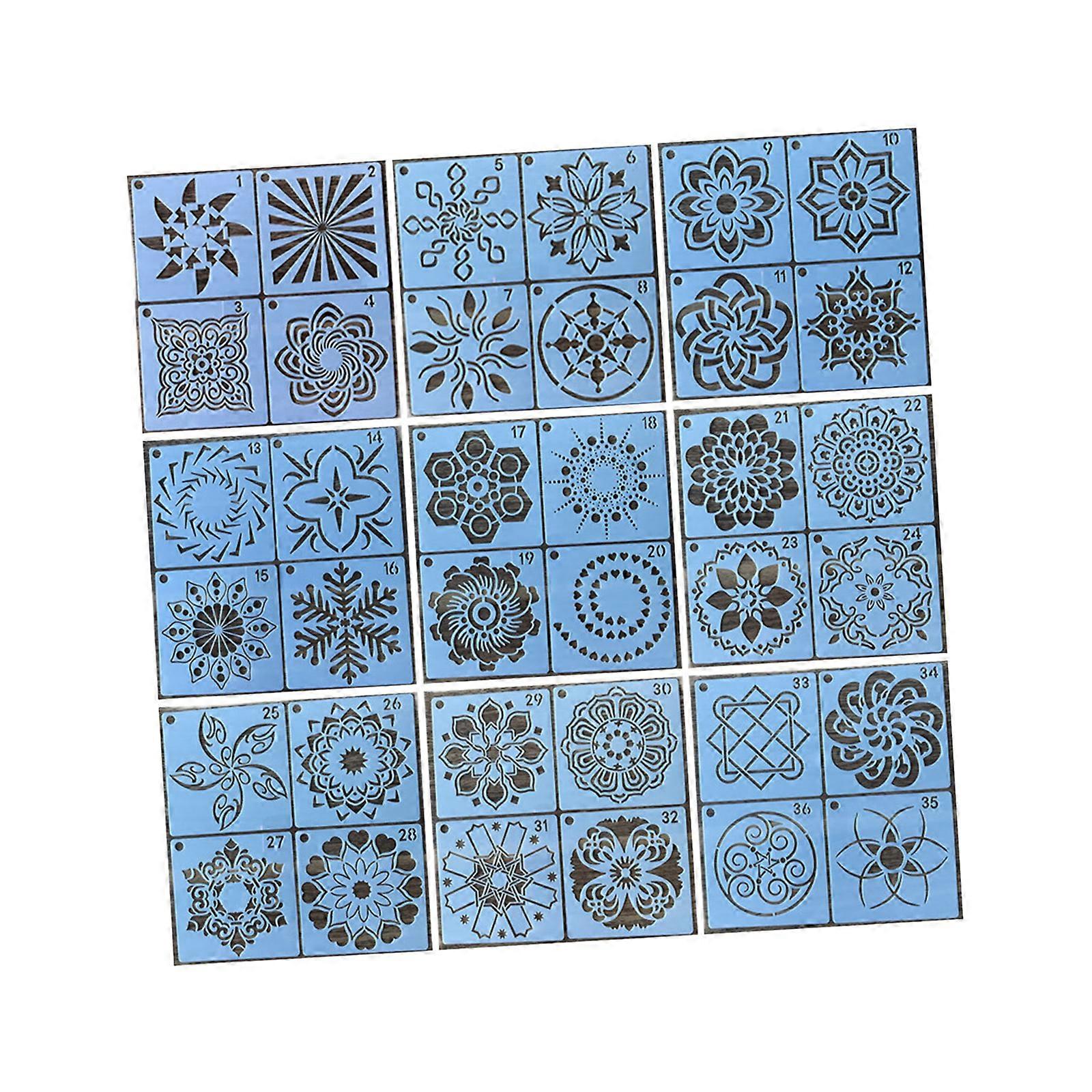 Professional Pattern Guides Plastic Stencils Set for Home Projects Multicolor