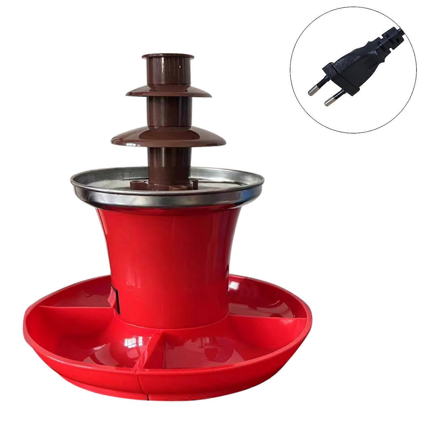 Chocolate Fountain Machine 3 Layer Electric Chocolate Fondue Fountain for Sweet Treats Preparation Easy to Use Multicolor