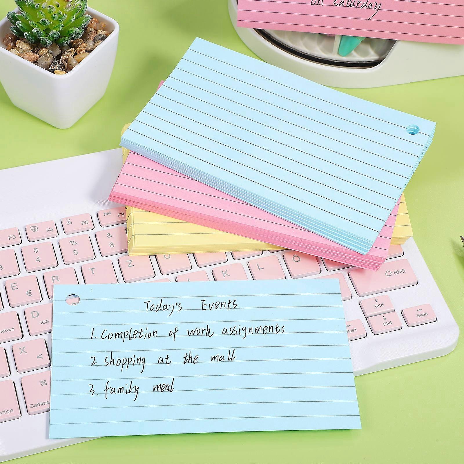 150 db Flash kártya Uralt indexkártyák Kétoldalas tanulás Flash kártyák Színes indexkártyák gyűrűkkel