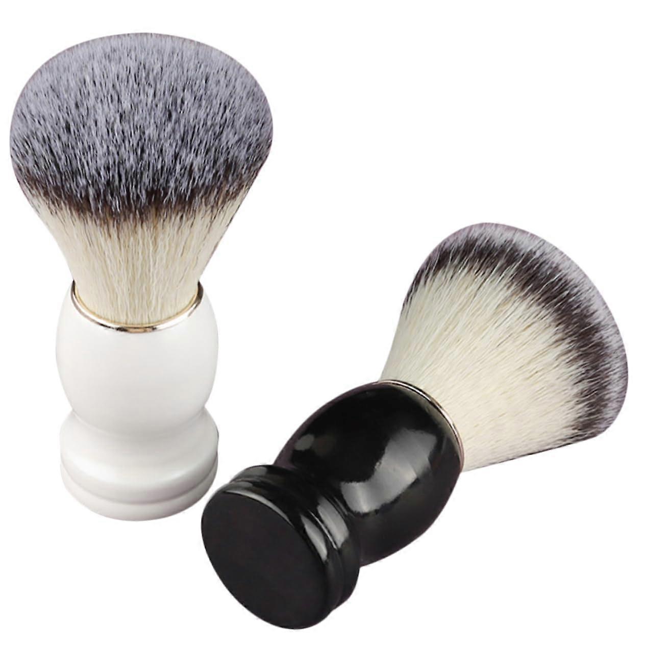2 Pack Men's Shaving Brush Set for Beard Cleaning and Shave Soap Application