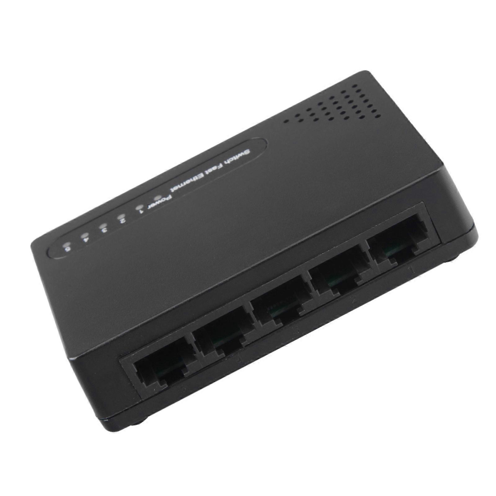 5-Port 10/100Mbps Fast Ethernet Switcher RJ45 Ethernet Splitters for Office Networking Desktop Networking Splitters Multicolor