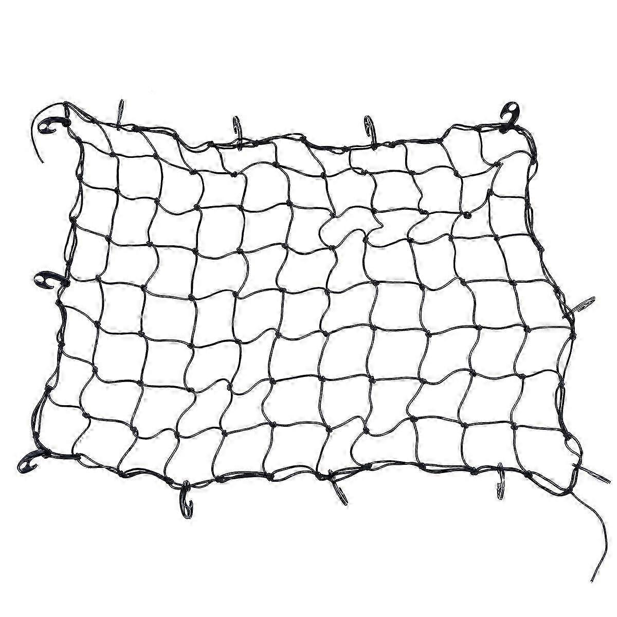 1Pc Car Luggage Net Elastic Car Roof Luggage Rack Net Storage Organizer Car Net for Vehicle (Black)