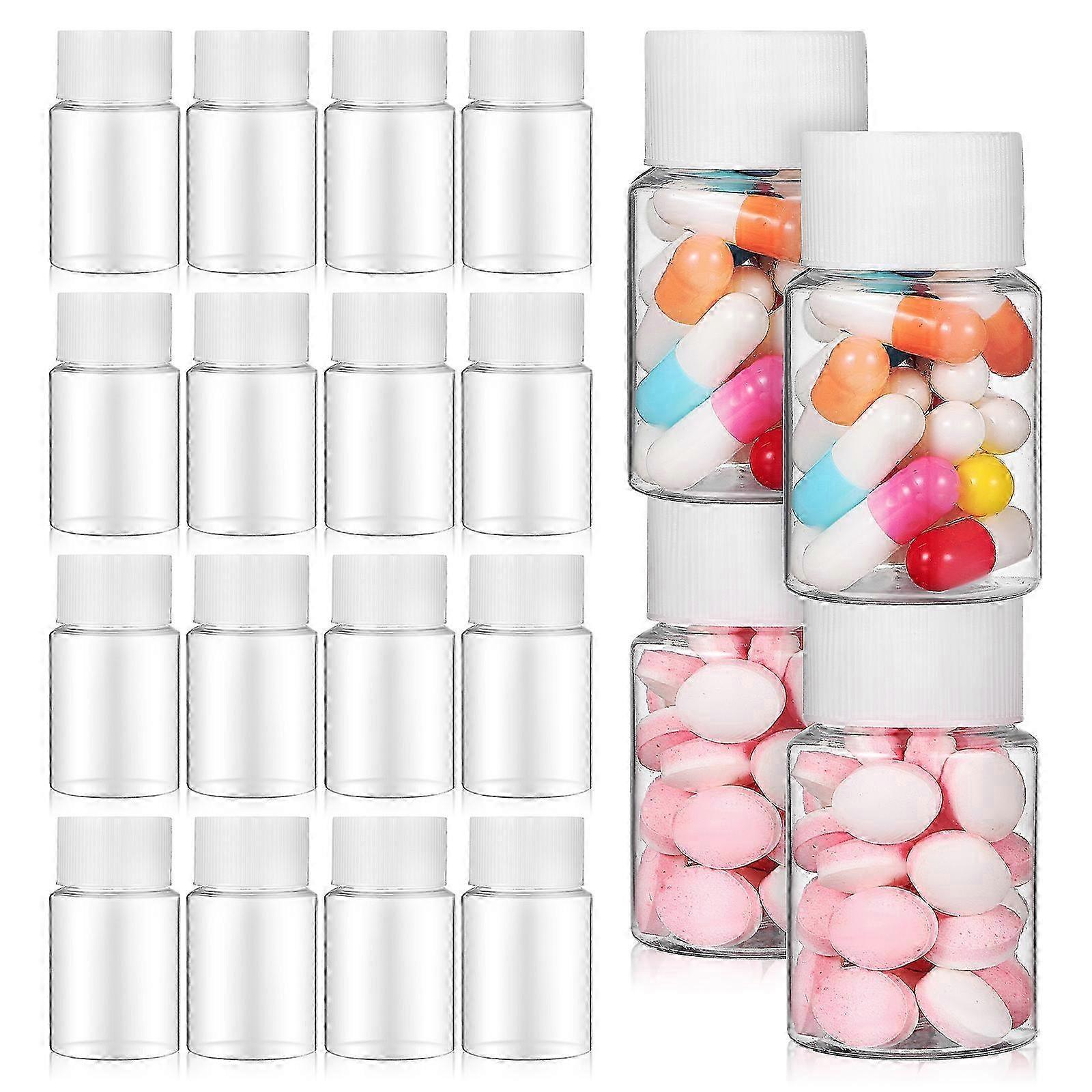 20pcs Empty Bottles Refillable Plastic Bottles Small Bottles Portable Bottles with Lid for Travel(30ml)