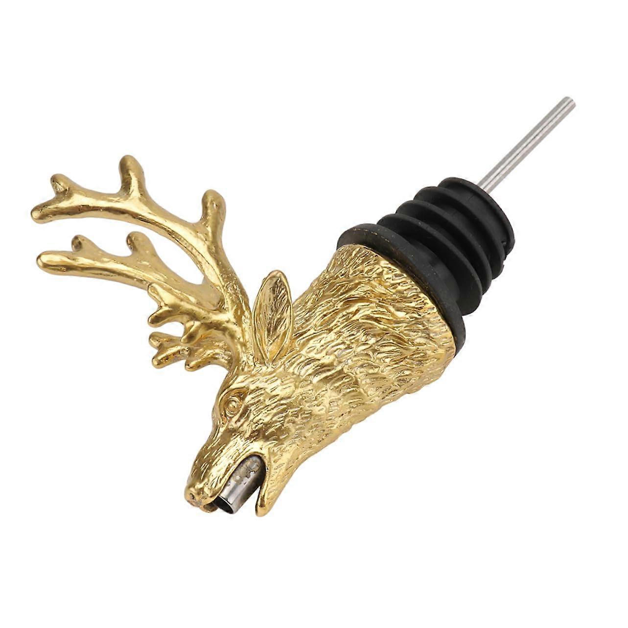 Deer Head Wine Pourer Aerator with Elegant Design for Wine Lovers and Bar Use Fits Most Bottles