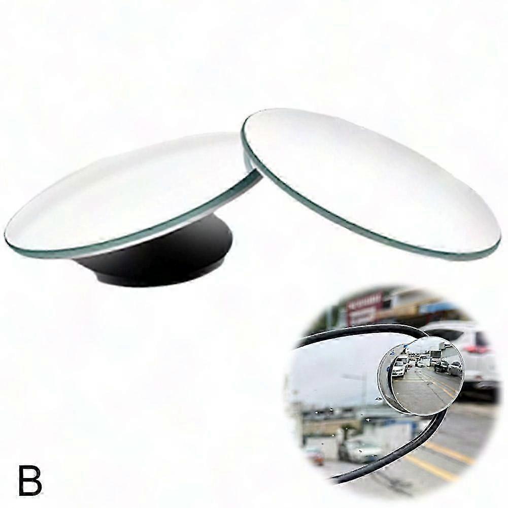 2Pcs Waterproof Rear View Mirror Full-vision Adjustable Blind Spot Mirror