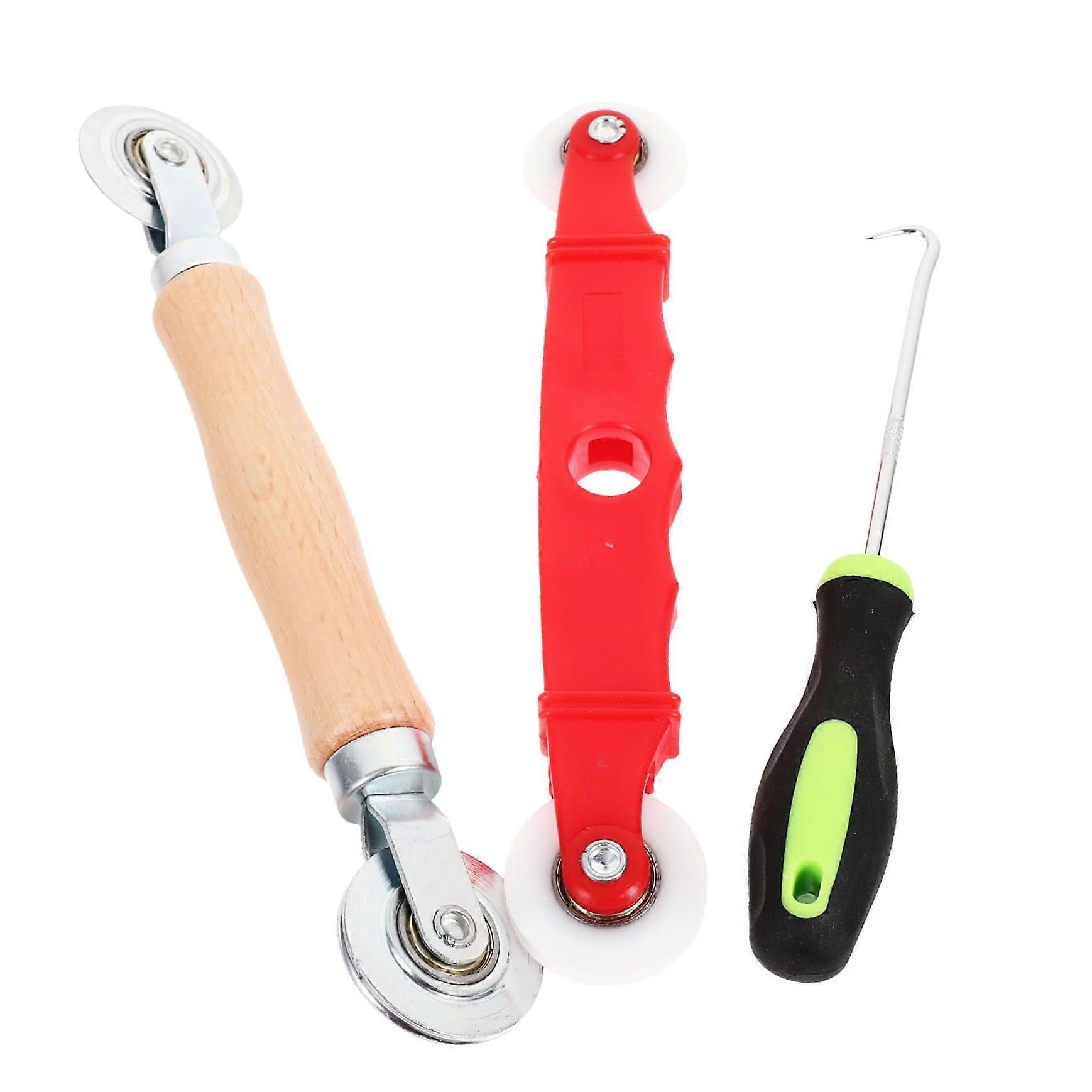 Window Screen  Tool Set with Spline Rollers and Removal Hook for DIY Aluminum Frames