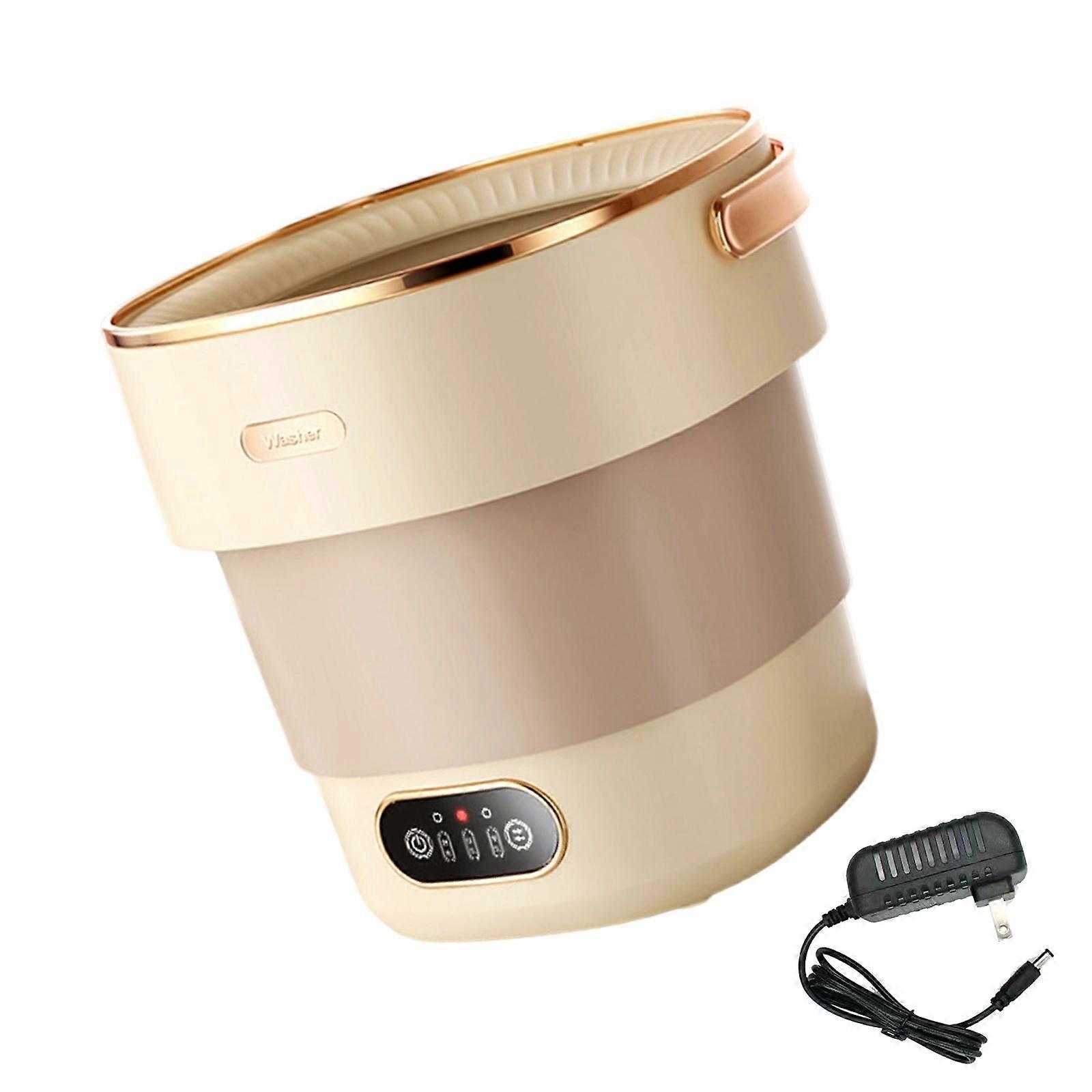 Automatic Foldable Washing Machine for Efficient Laundry in Small Spaces 13L Portable Underwear Socks Clothes Washer  Khaki