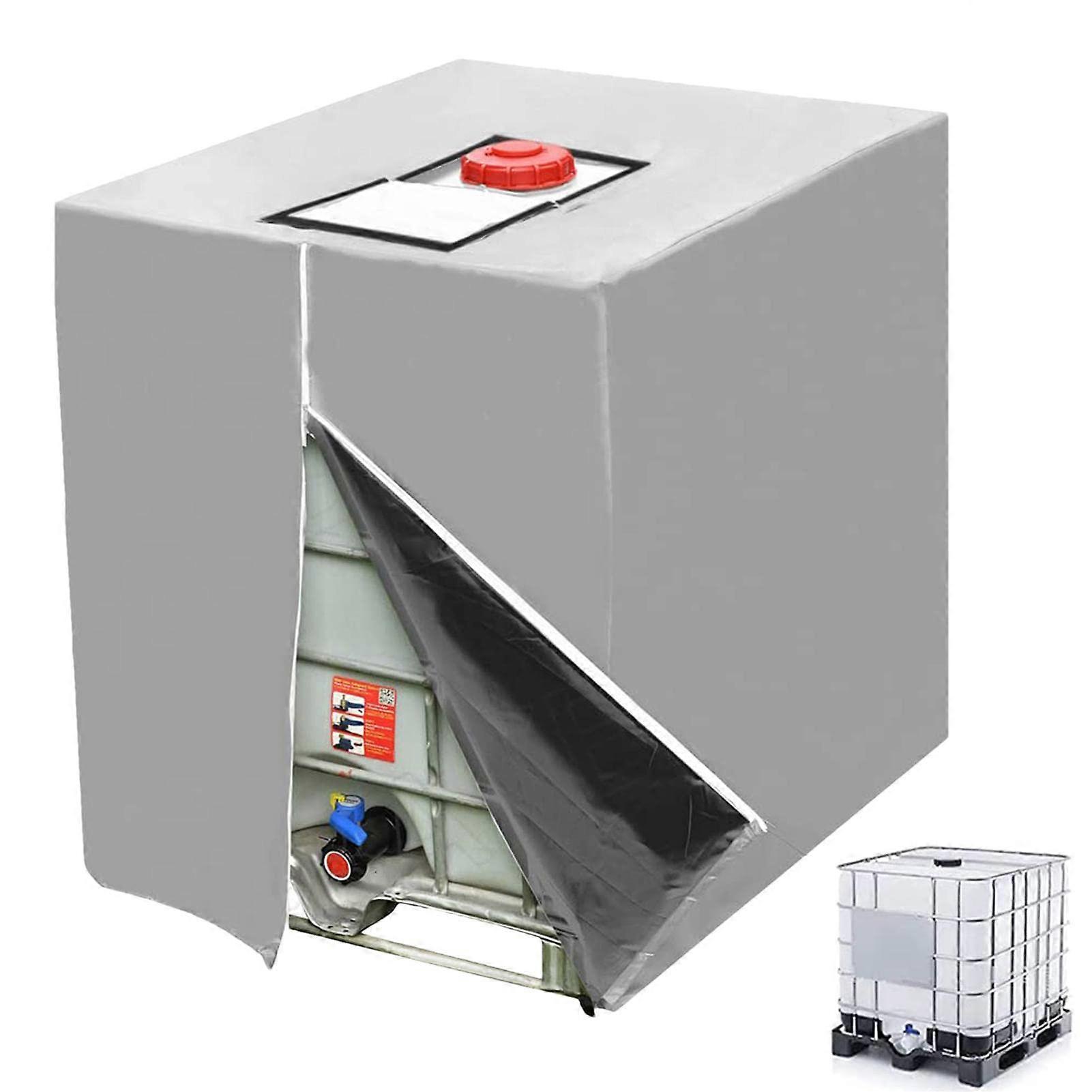 IBC Tank Cover 275 Gallon Outdoor UV Protective Waterproof Dustproof with Zipper and Drawstring Fit