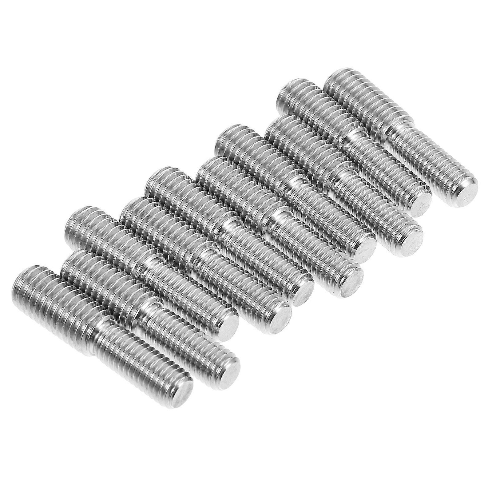 Double Ended Threaded Screws For DIY Projects M8x20 To M10x20 Durable Material 10Pcs