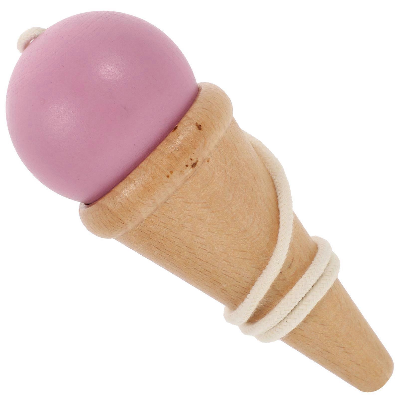 Coordination Exercise Kendama Toy Wood Material 3Pcs Pink Hand Skill