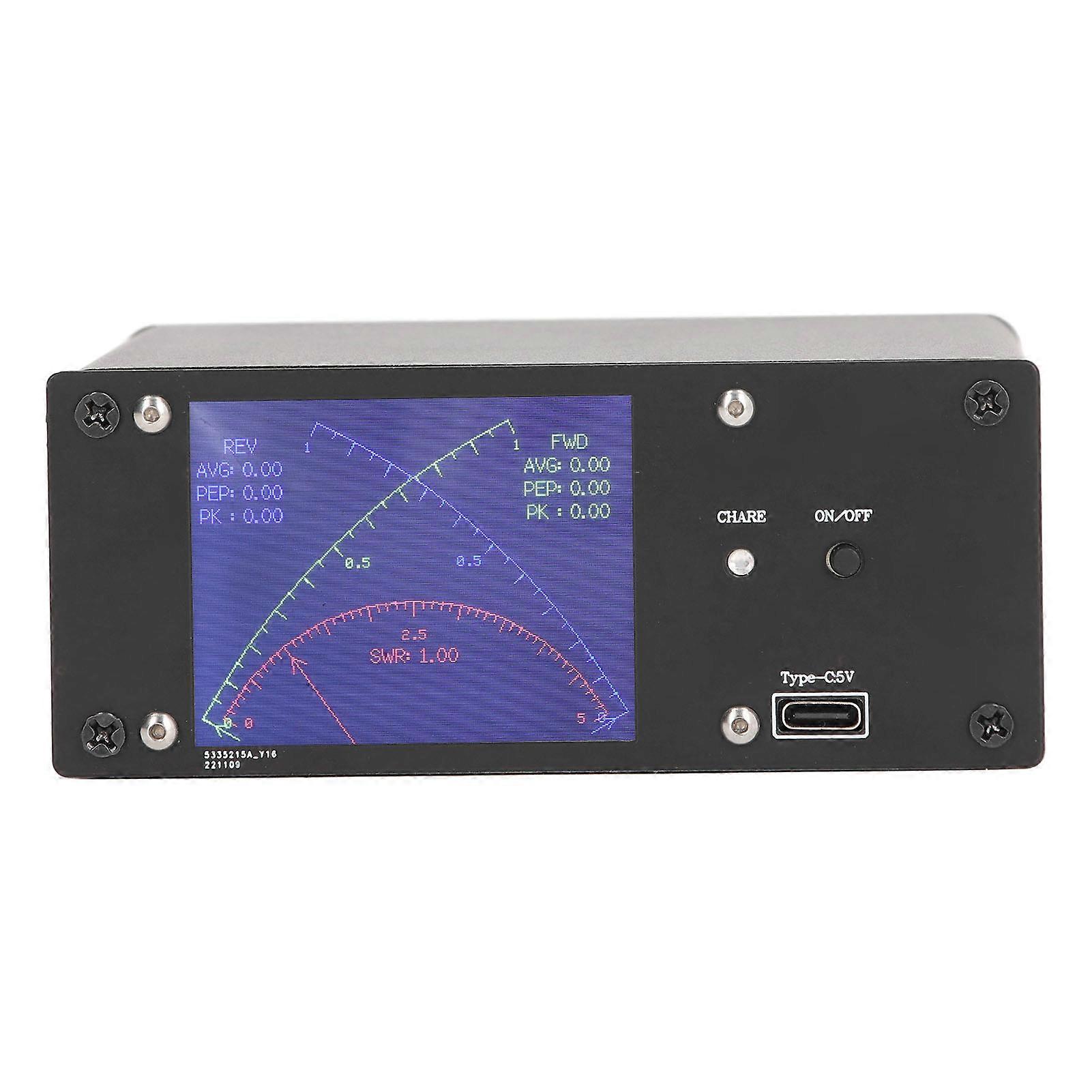 Shortwave Power Meter 1mW‑1kW 0.4‑60MHZ SWR PWR 2.4in Touch Screen Digital Short Wave Meter for Industry 
