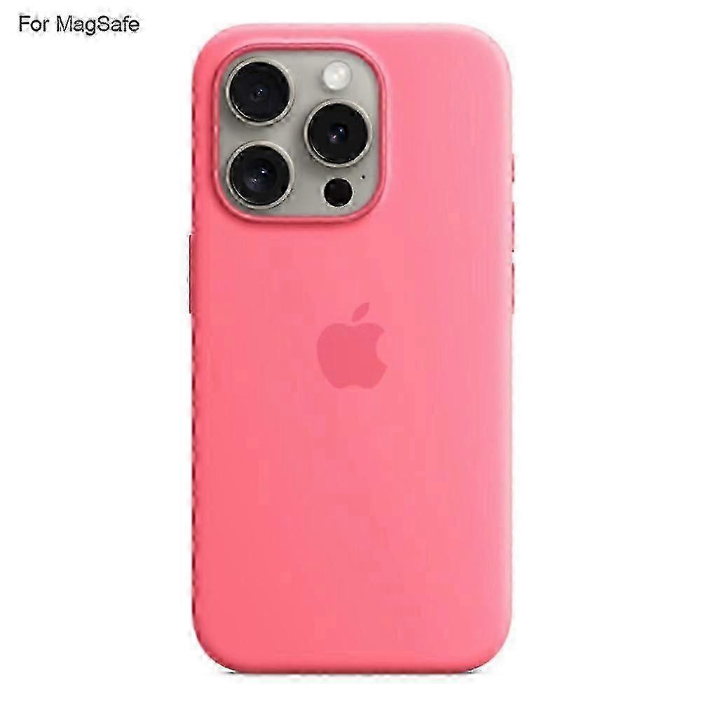 Nova capa para iPhone 15 Pro compatível com capa traseira de silicone líquido Magsafe [popover de indução]