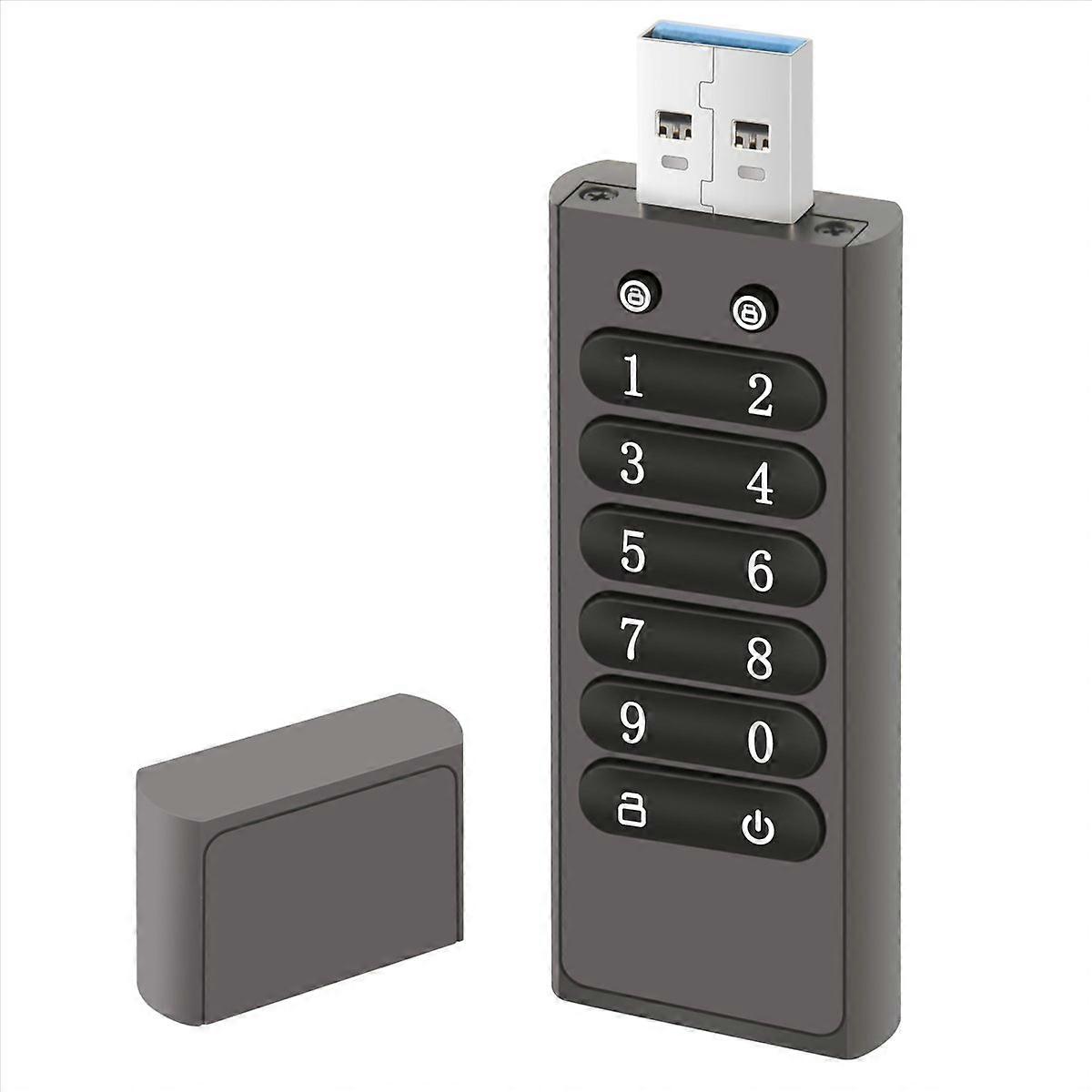 Secure USB Drive, 32GB Memory Stick with Keypad U Disk Flash