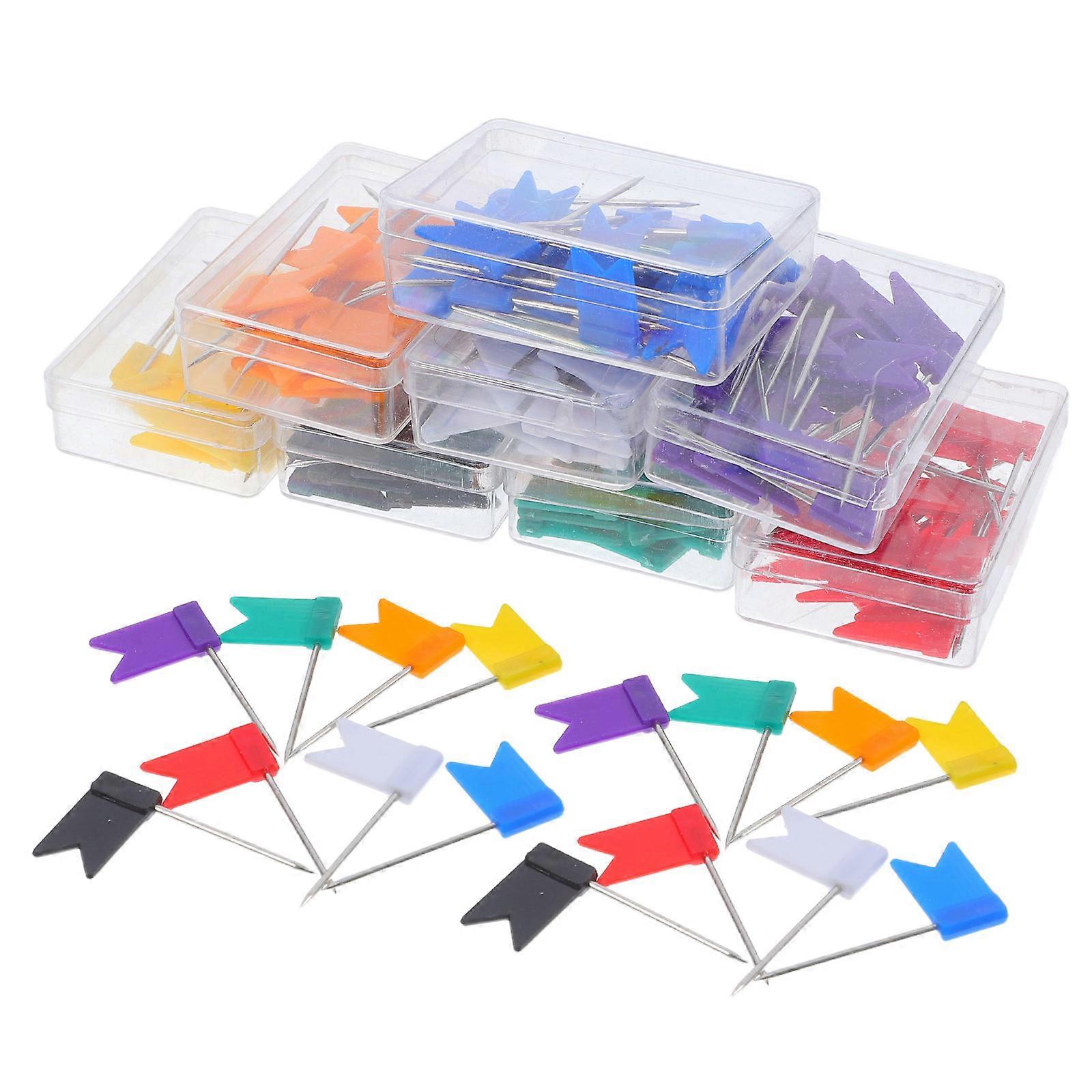Flag Push Pins Map Marking for Corkboard 160Pcs Assorted