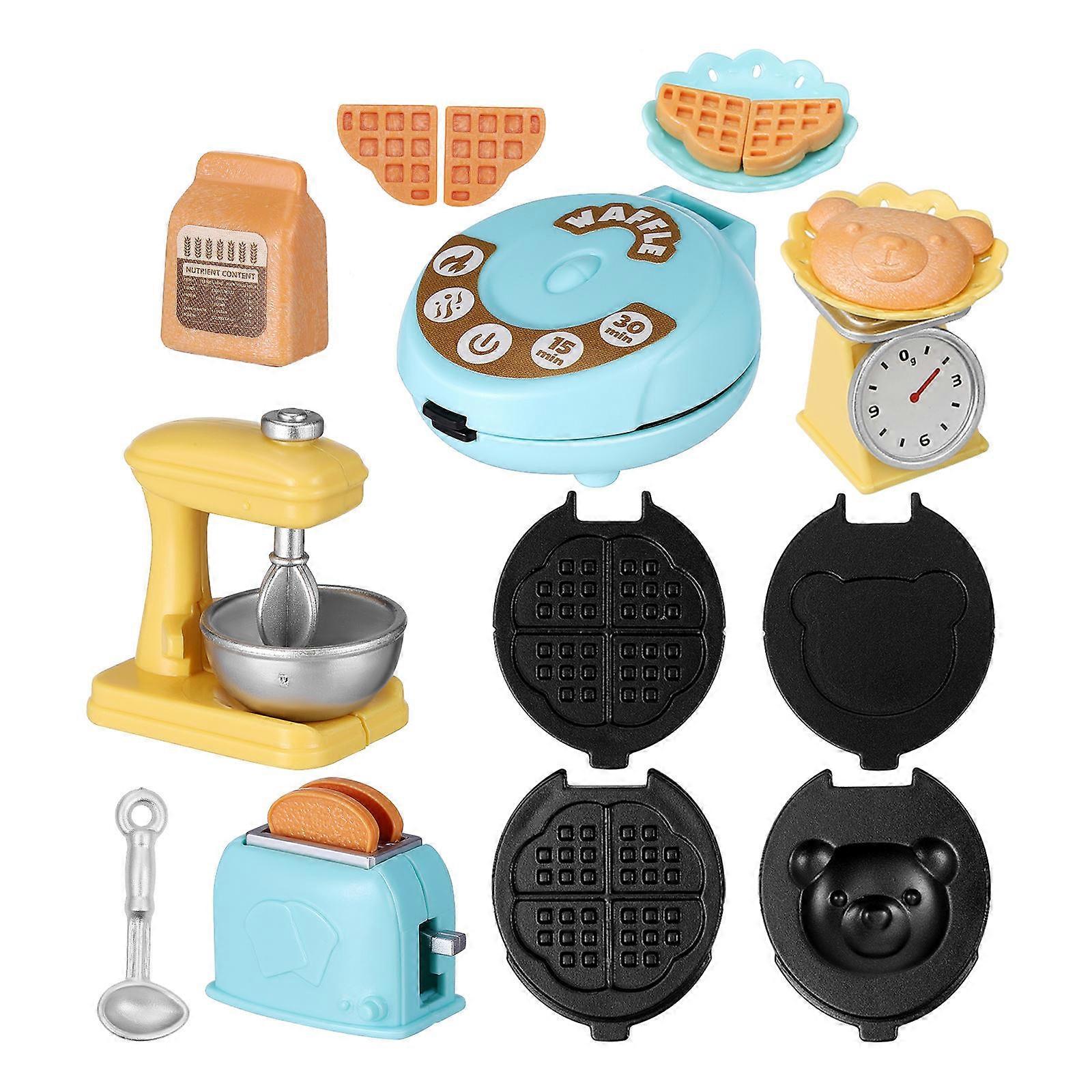 Face Bread Maker Toy Kitchen Toy for Playing 1Set Pretend Bread Machine Miniature