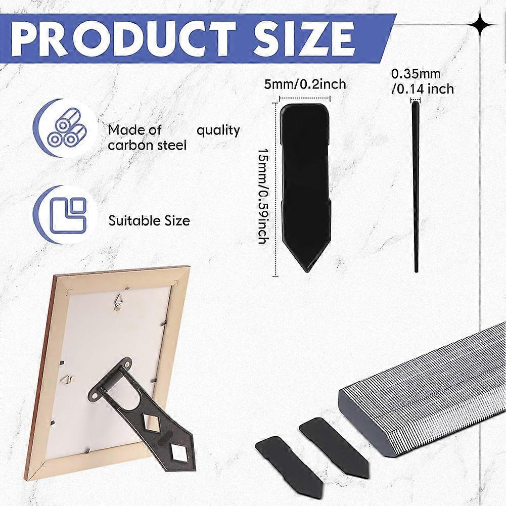750PCS Picture Frame Points Refill Universal Flexible Inserts Point Drivers for Picture Framing