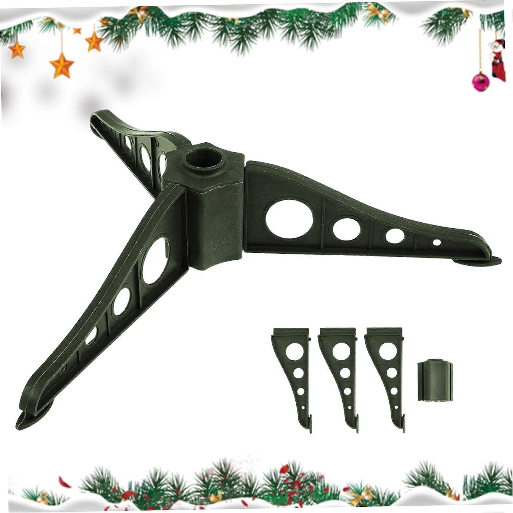 Christmas Tree Stand with Stable Triangle Base, 0.8in Hole Durable Rotating Plastic Holder
