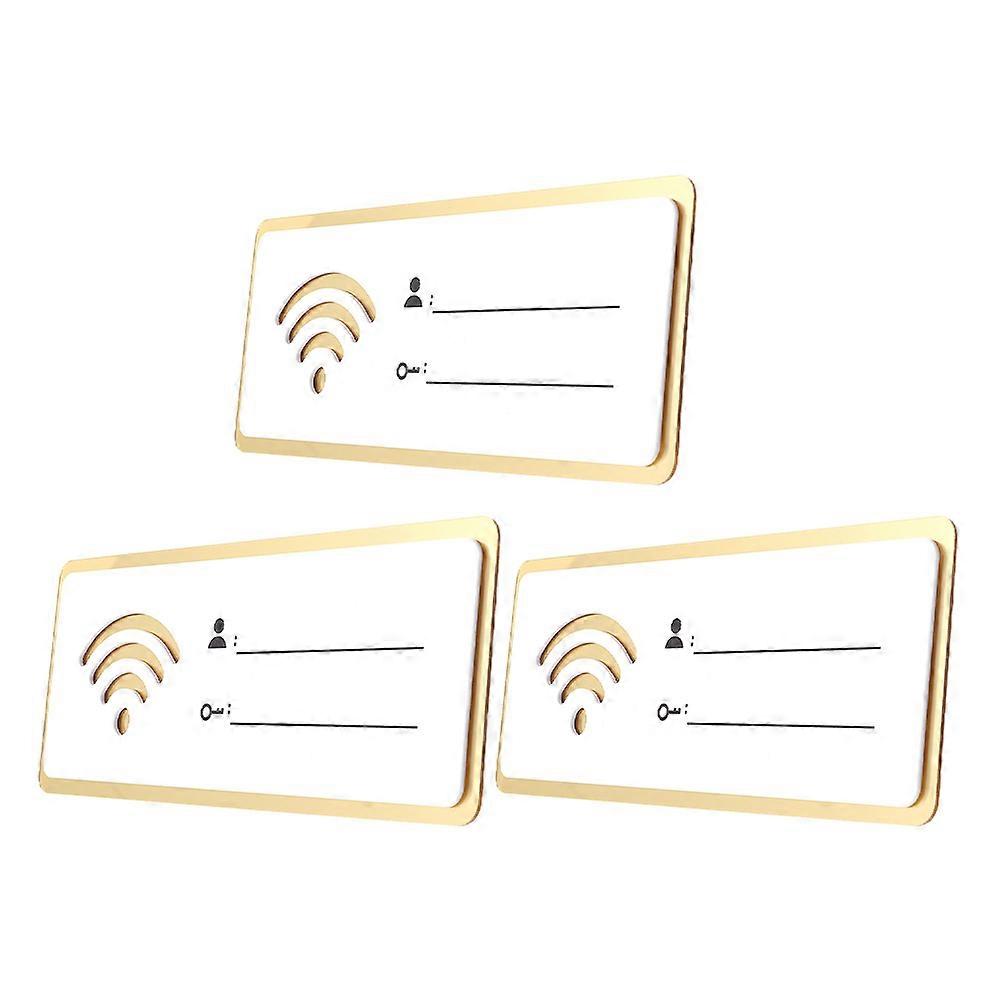 Table Acrylic WiFi Sign for Password Display 6Pcs WiFi Accessory