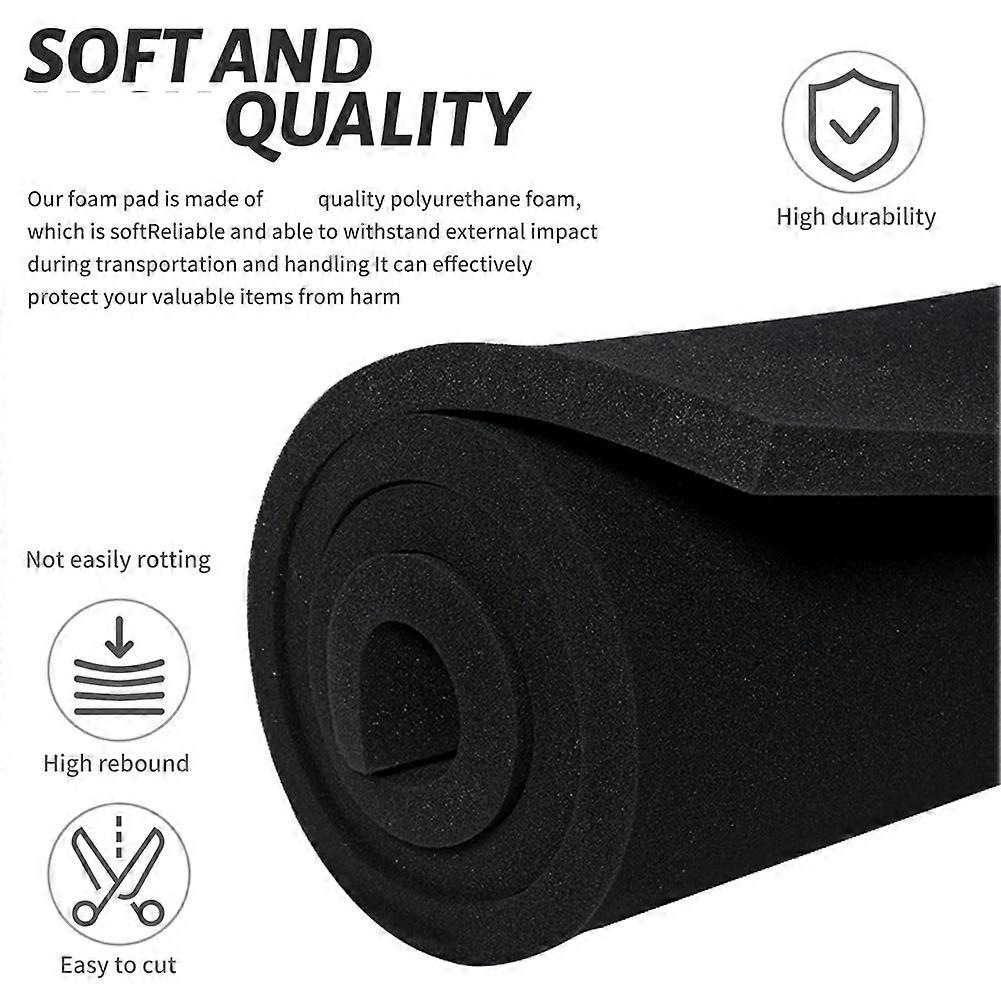 Polyurethane Foam Board,40 X 30 X 2.5cm Cuttable Foam Insert for Toolbox, Camera, Shockproof Cushioning