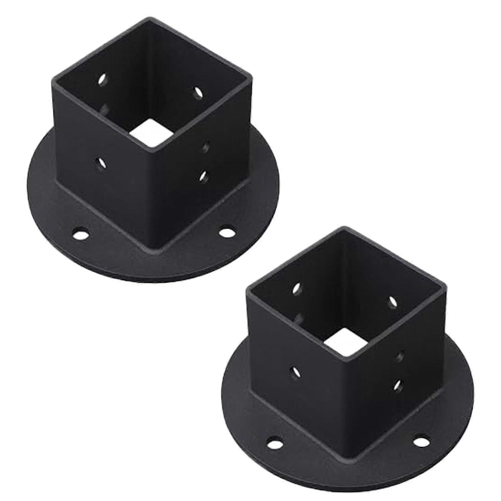 2Pcs 2x2 Post Anchor Base Heavy Duty Square Fence Post Brackets Corrosion Resistant for Deck Railing Mailbox