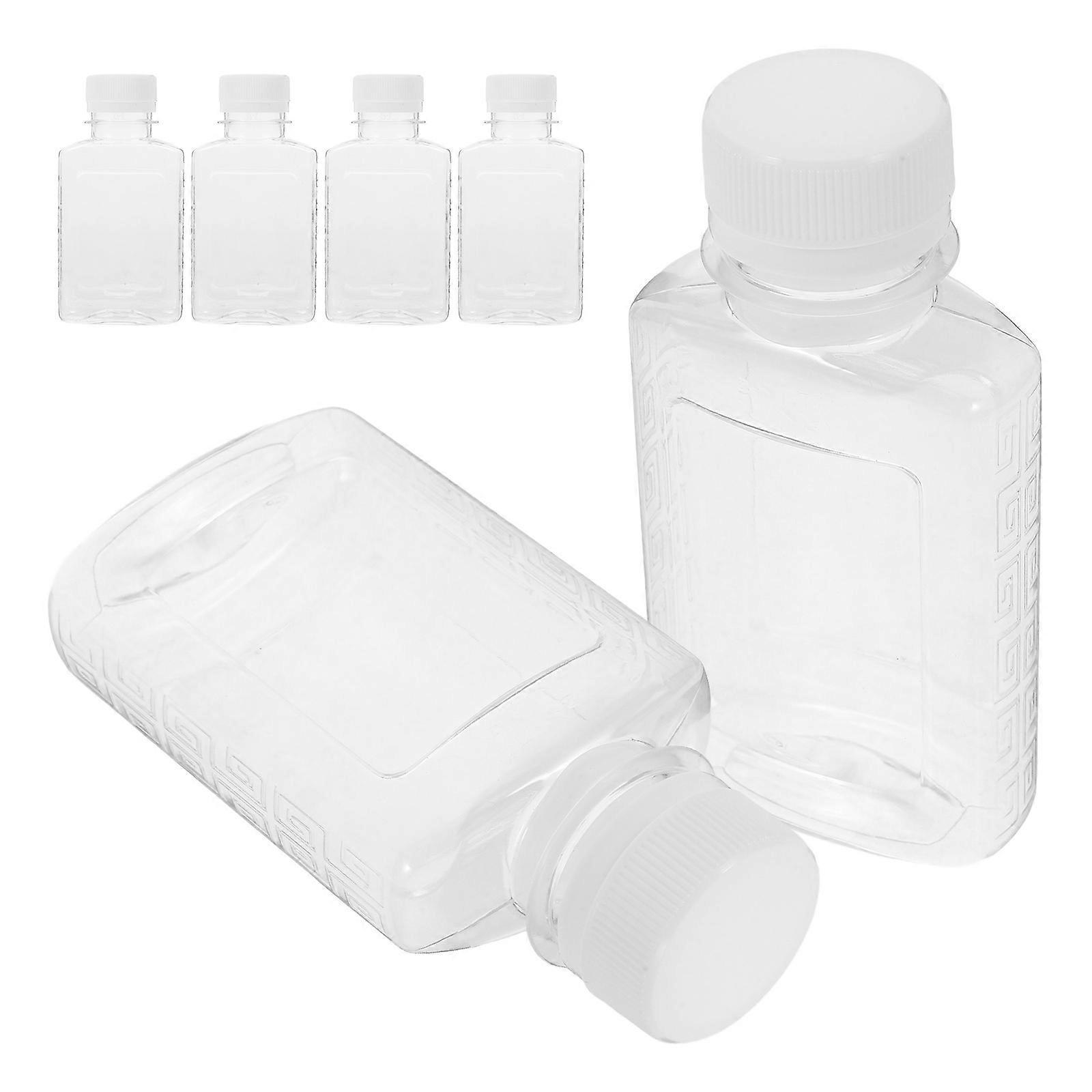 Plastic Bottle Plastic Beverage Bottle for Storage Use 6Pcs Transparent