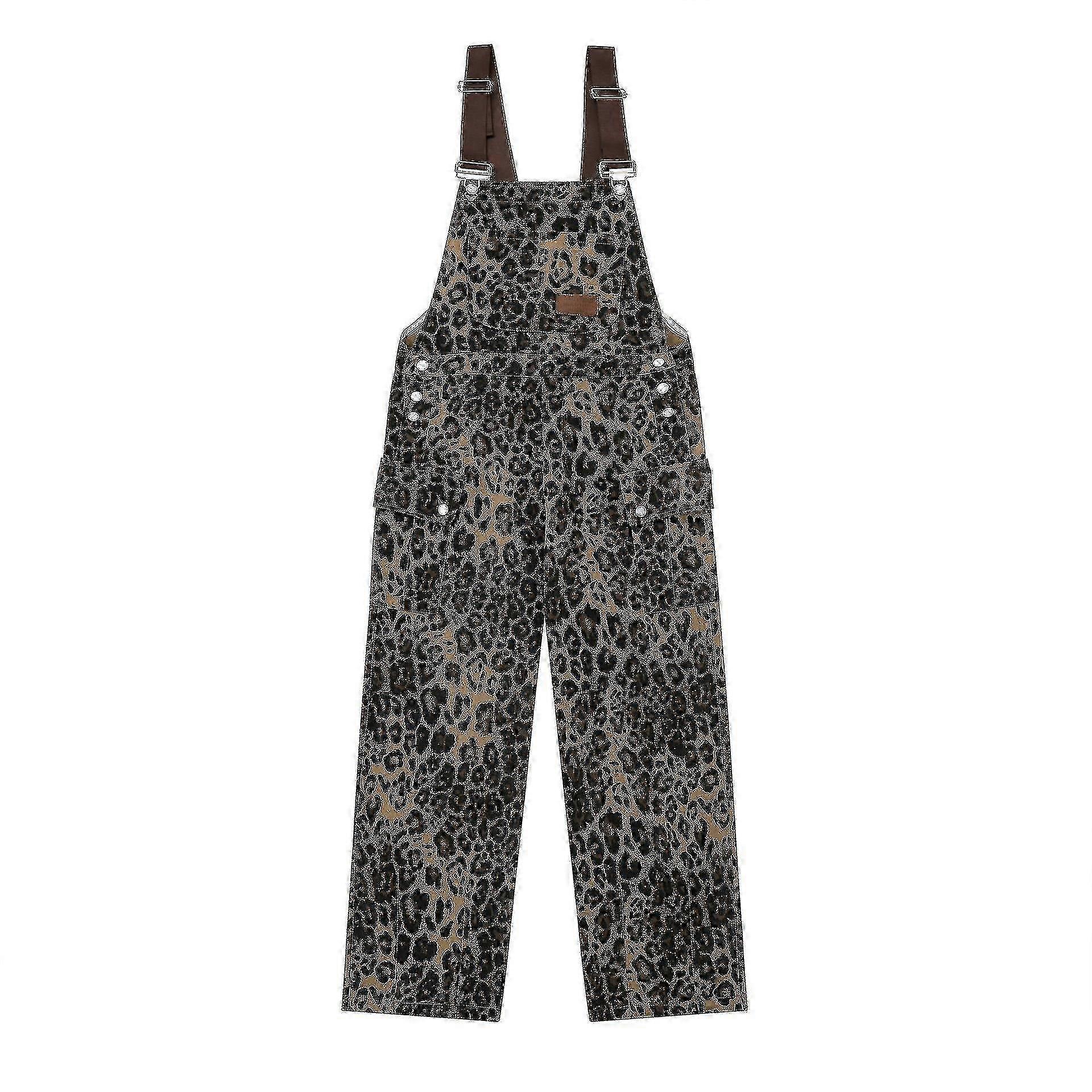 Leopardmönstrade denimoveraller för män och kvinnor - JJ