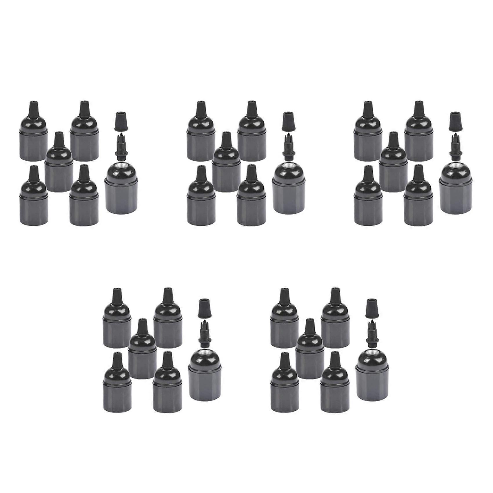 30-Pack Bakelite Lamp Holder E26/ E27 Light Socket Vintage Bulb Socket ES Screw Lampholder for Ceiling/Pendent/Floor