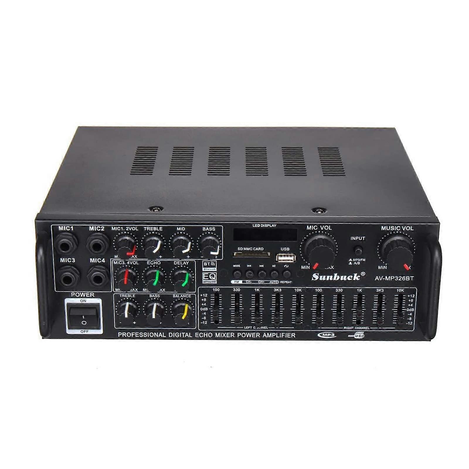 2 Channel HiFi Car Audio Amplifier with USB SD Playback, Remote Control and ShockResistant Design