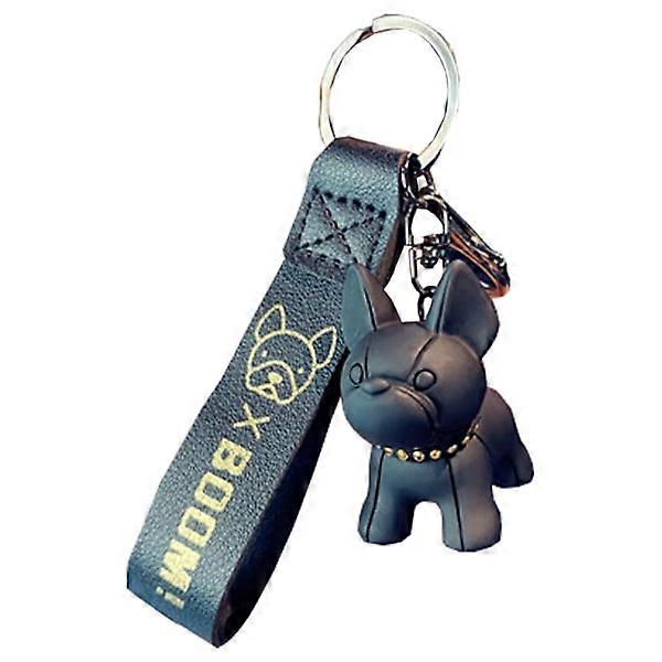 Stylish Bulldog Keychain Black
