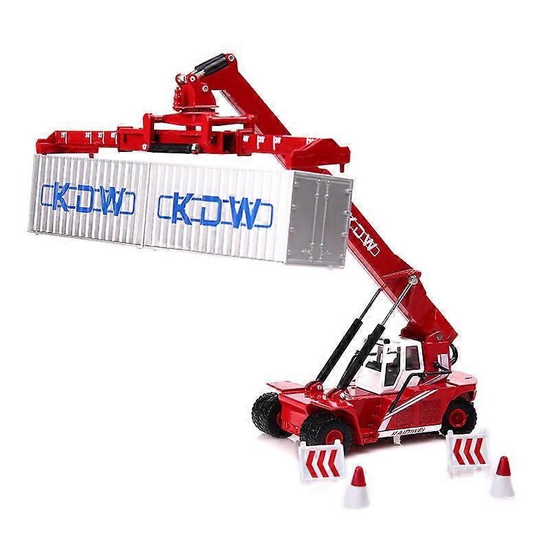 Mod��le de grue conteneur en alliage moul�� sous pression pour enfants, simulation d'ing��nierie, voiture, tracteur, collections de voitures, j