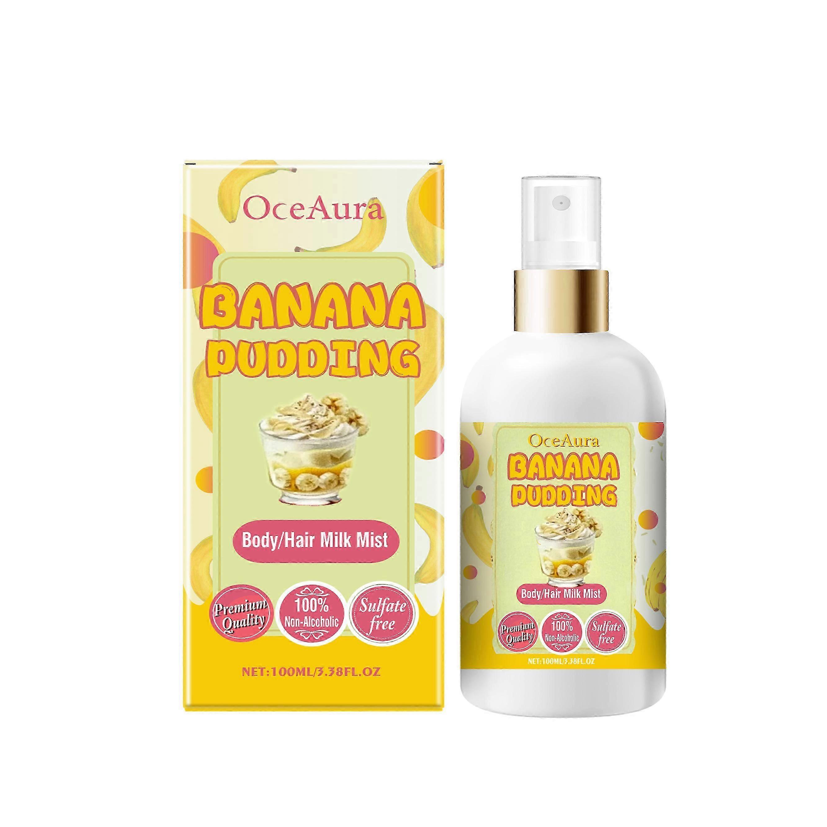 Banana Pudding Body & Hair Moisturizing Spray - Fast Hydration, Refreshing Scent, 100ml