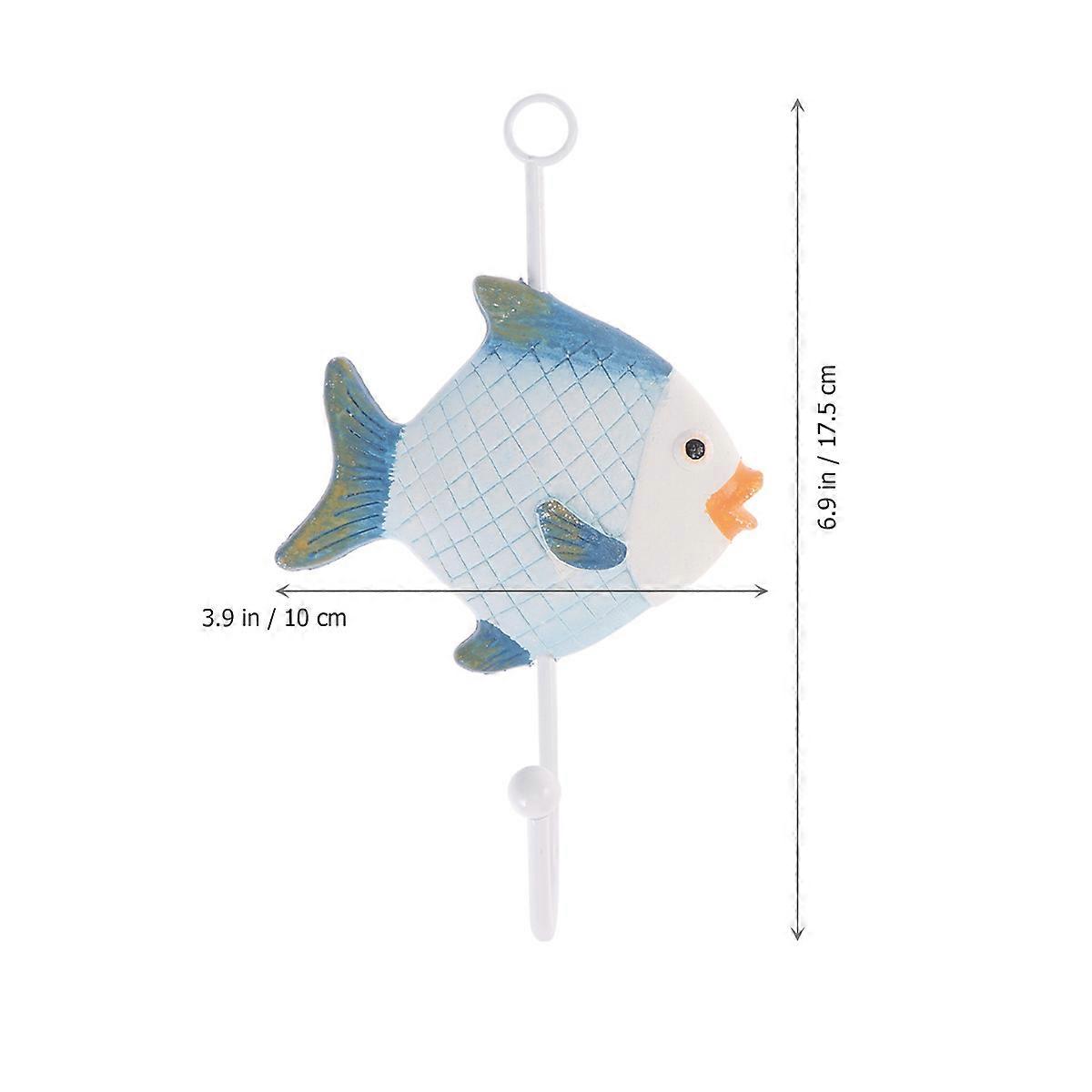 Iron Coat Hanger Mediterranean Style Hook for Hanging 2Pcs Pack