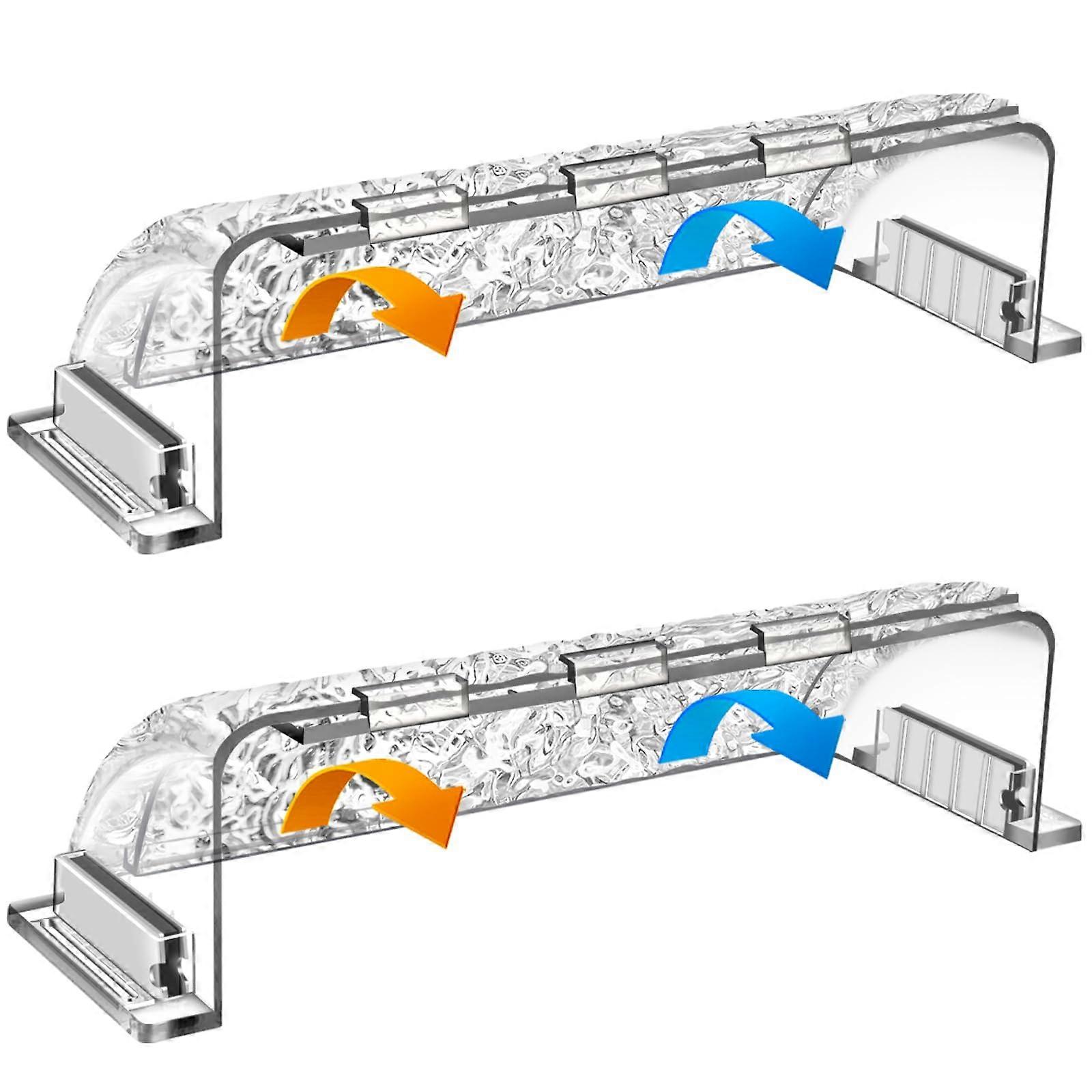 Adjustable Magnetic Vent Deflector 915.5in Clear Polycarbonate for Sidewall Ceiling Floor Registers 2 Pack