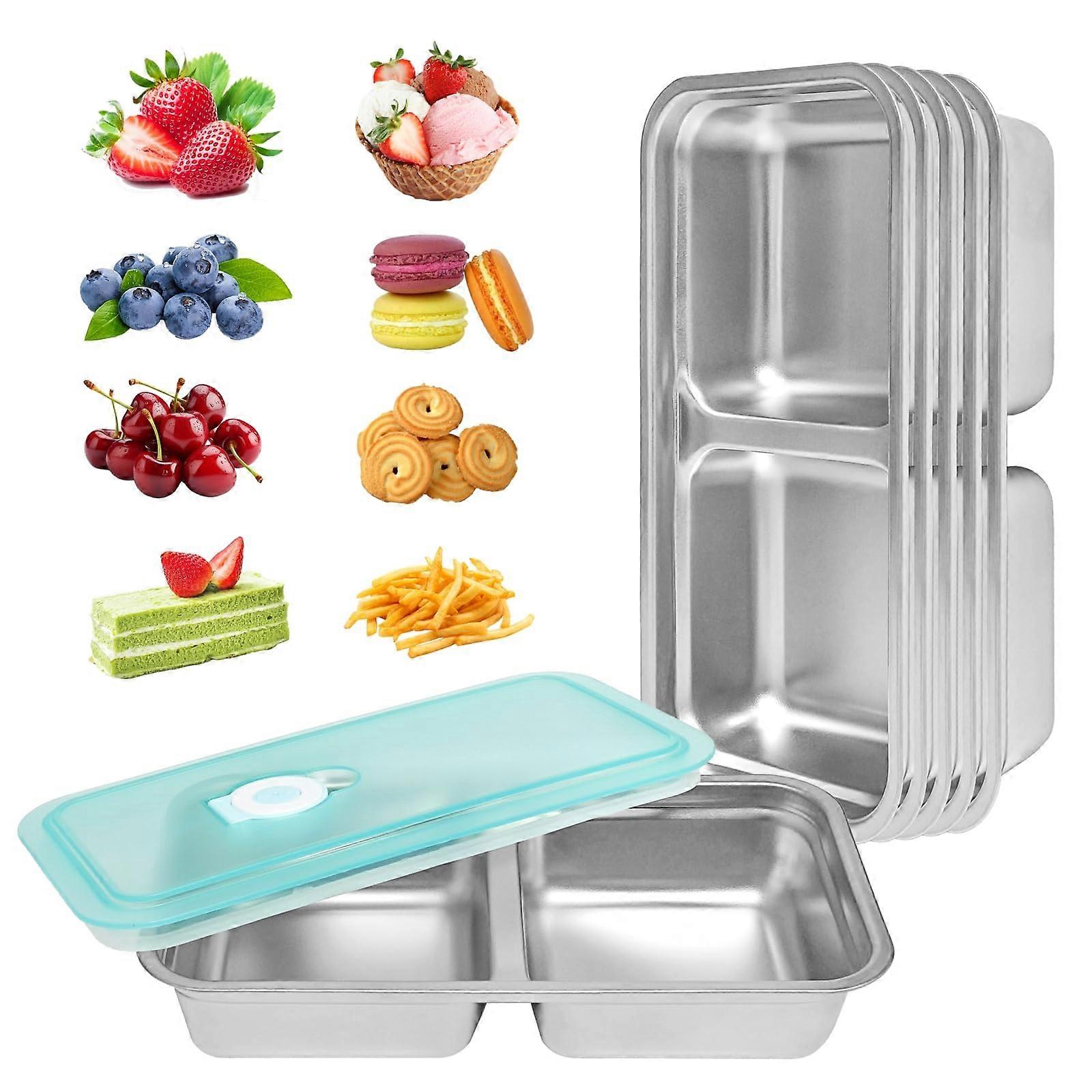 6 PCS Stainless Steel Bento Box Set,