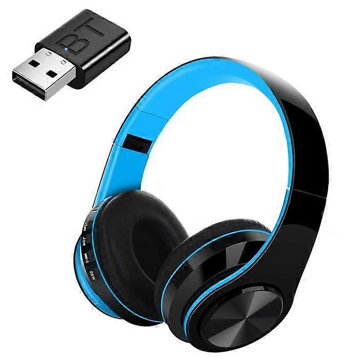 GOBRO YSILLA Wireless Bluetooth TV Headphones - Deep Bass - Blue