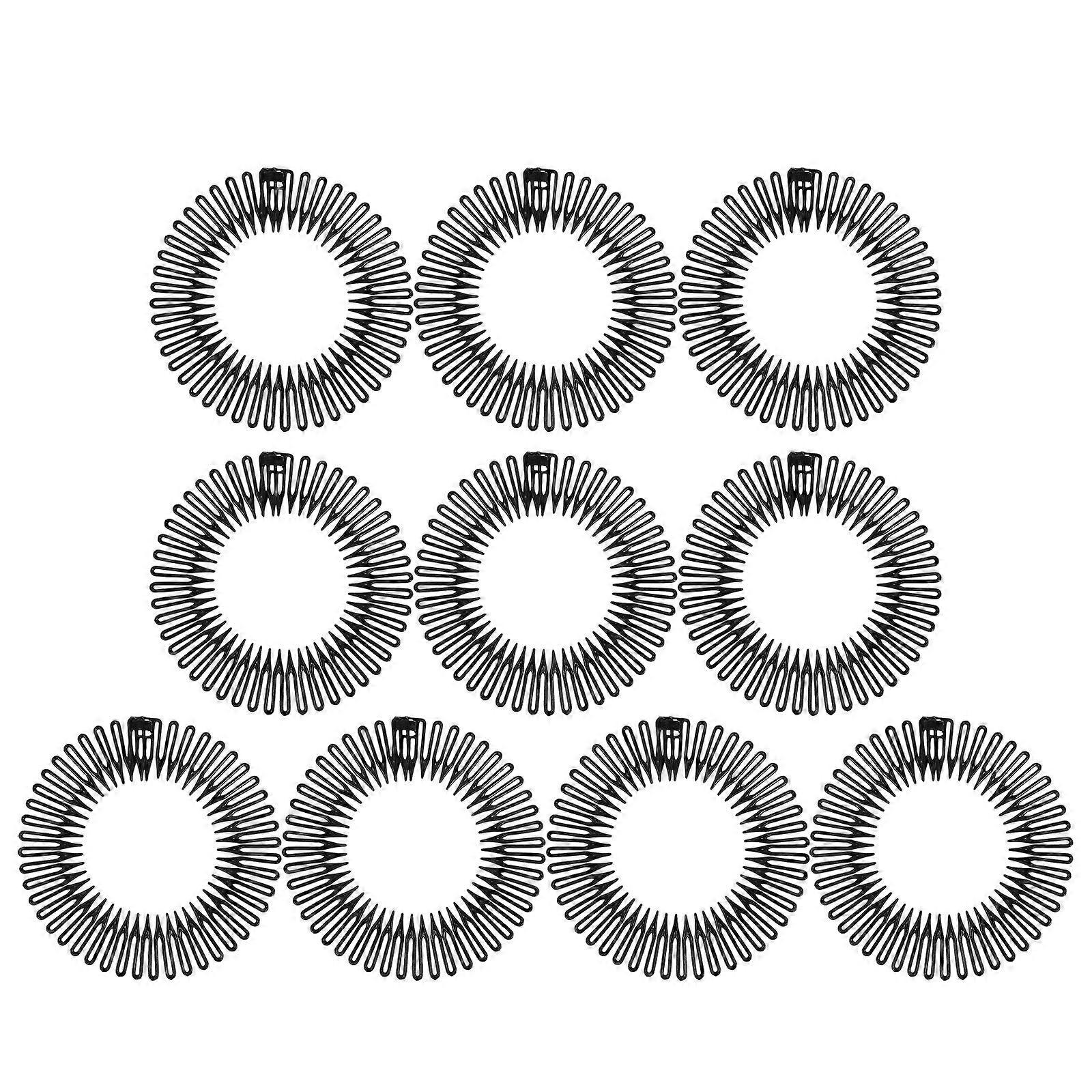 Flexible Circle Comb Full Circular Stretch Comb for 10Pcs Hair Styling