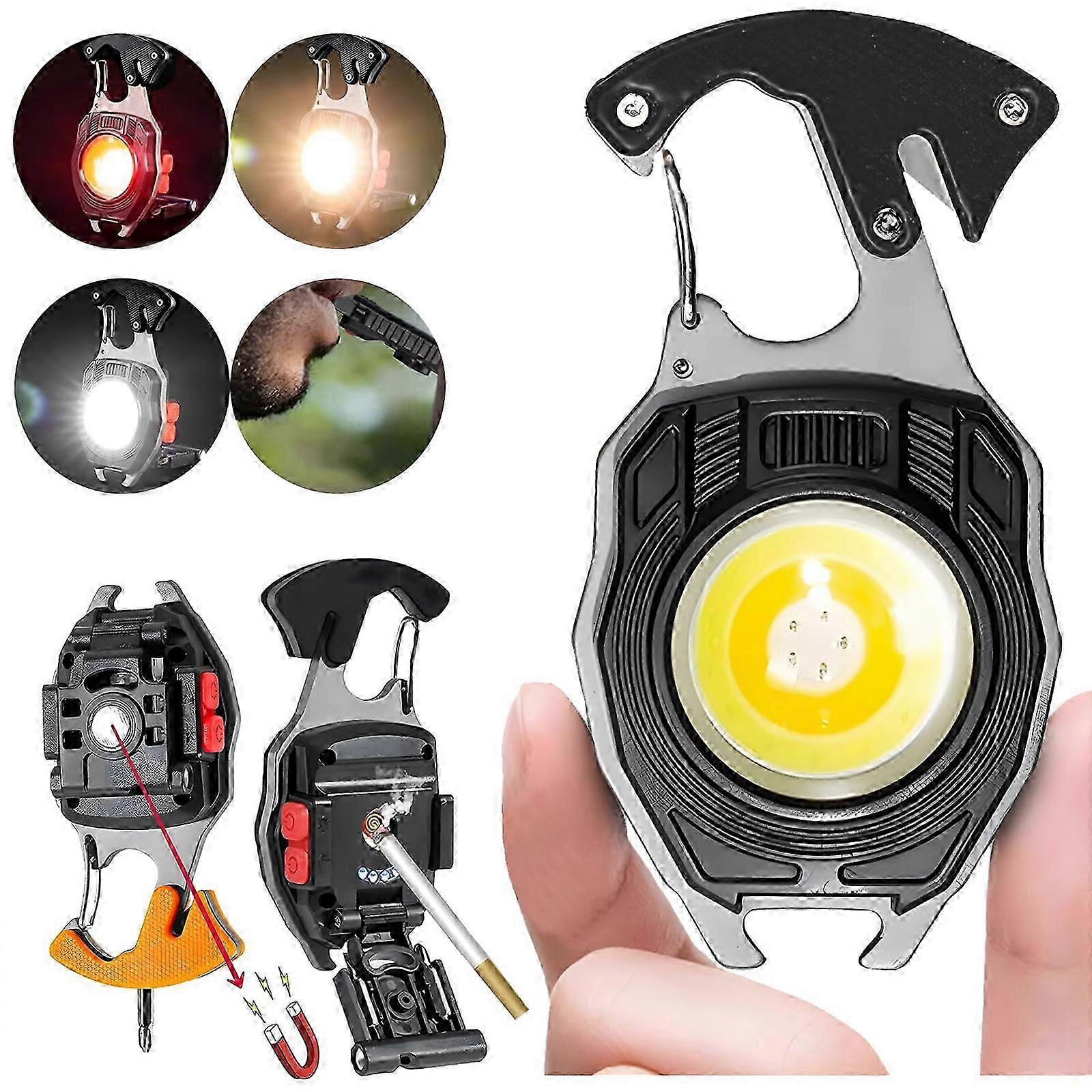 Compact Orange Keychain Light: USB Rechargeable and Waterproof 26-27s