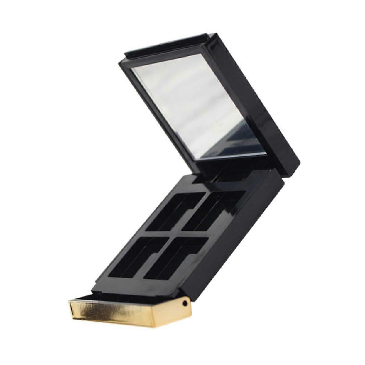 Empty Makeup Palette with Mirror, 4 Grid Refillable Eyeshadow Lipstick Blush Compact for Travel