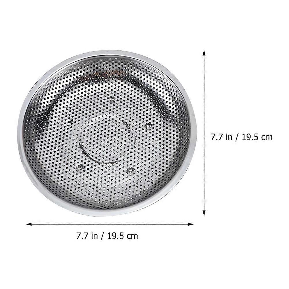 Silver Stainless Steel Draining Plate for Kitchen Use 1Pcs Steamed Bun Plate