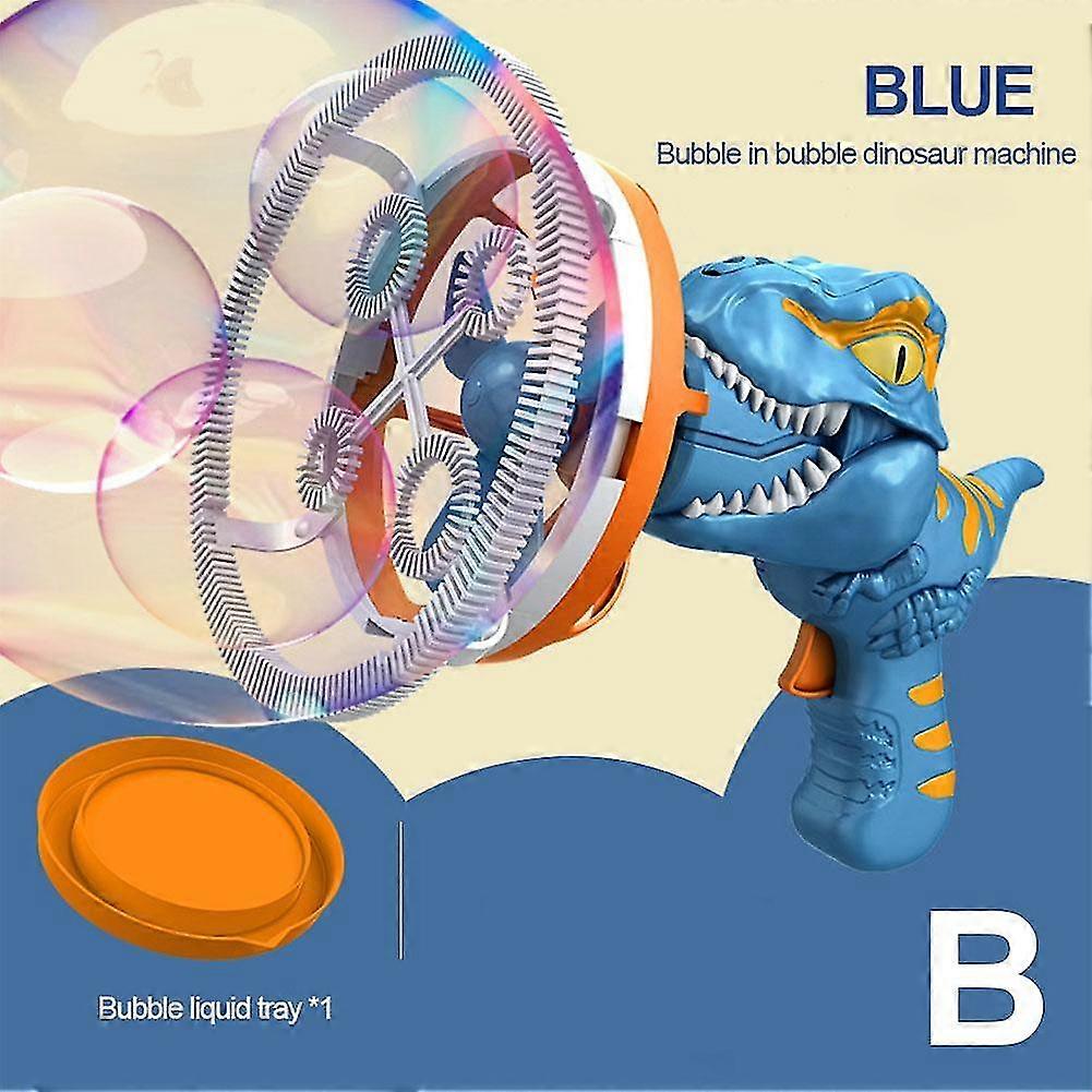 2026 Dinosaur Bubbles Guns Machine Bubble Blower Toy for Children's Fun