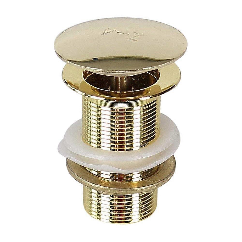 Pop Up Basin Waste Without Overflow, Click Clack Sink Drain Brass for Bathroom Sink