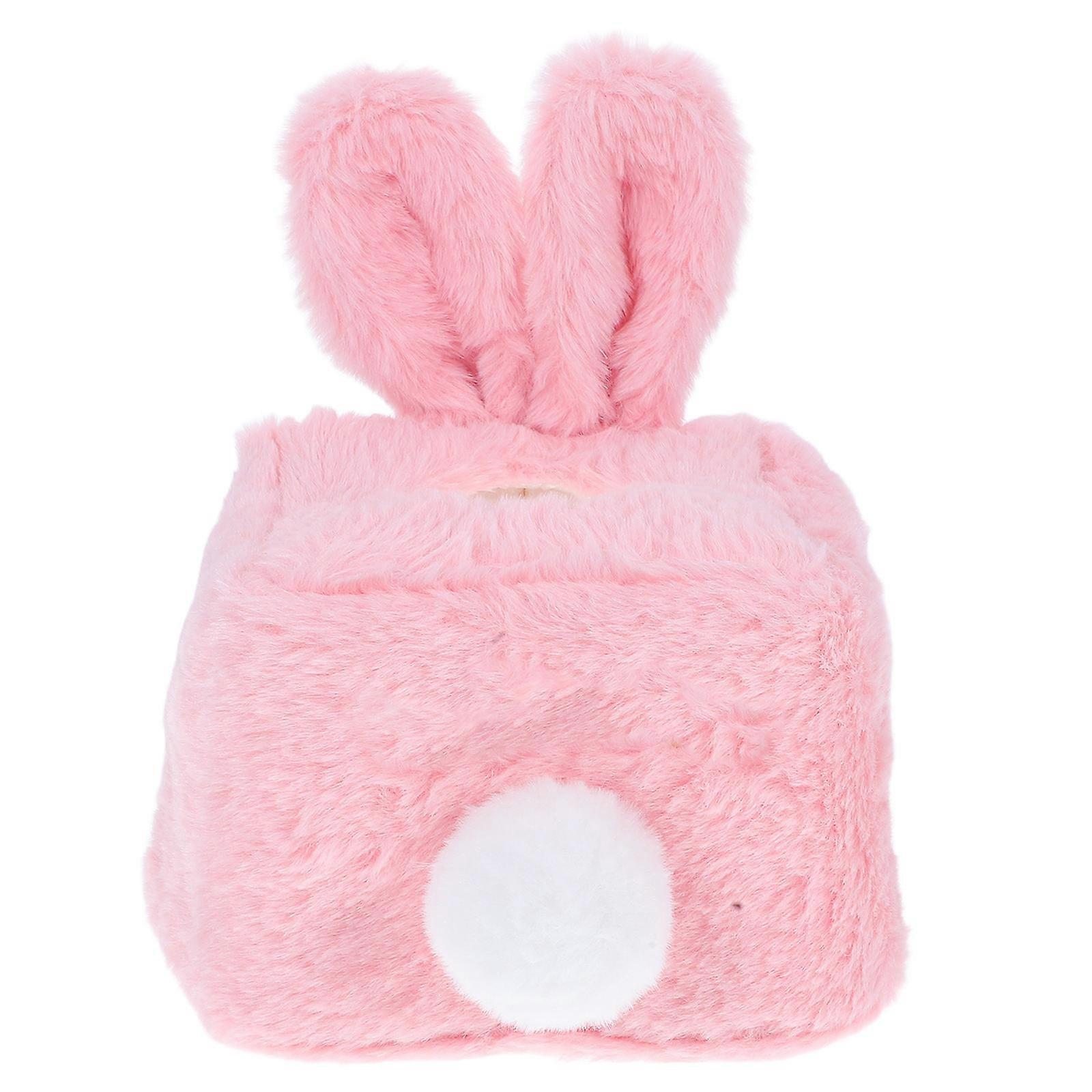 Rabbit Ear Tissue Box Plush Napkin Storage Container for Holding Paper