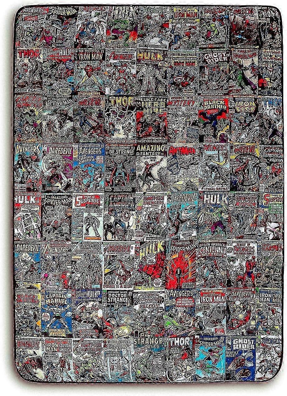 Marvel Comics Oversized Fleece Throw Blanket with Spider-Man, Captain America, Black Panther, More | Superhero Geeky Homids04 26-27s