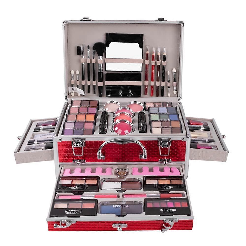 Professional Makeup Box Set with Brushes and Pencils, Multipurpose Cosmetic Storage Case #3